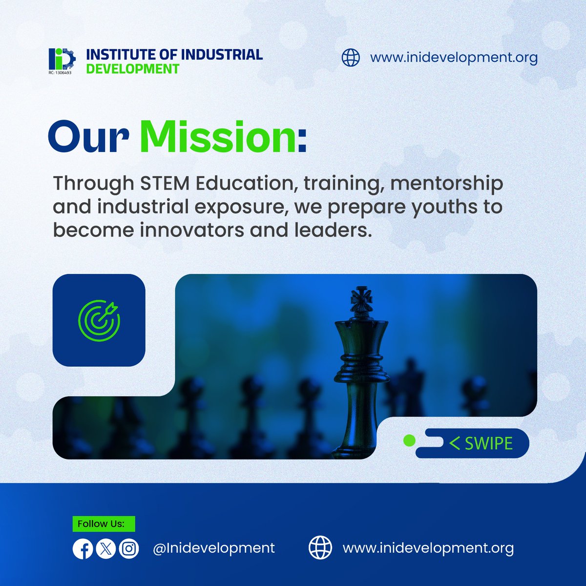 Inidevelopment's tweet photo. New mission.
New vision.
Stronger purpose for the necessary Impact.

#IID 
#BridgingEducationAndIndustry 
#Agenda2063 https://t.co/1WUTocnAQa