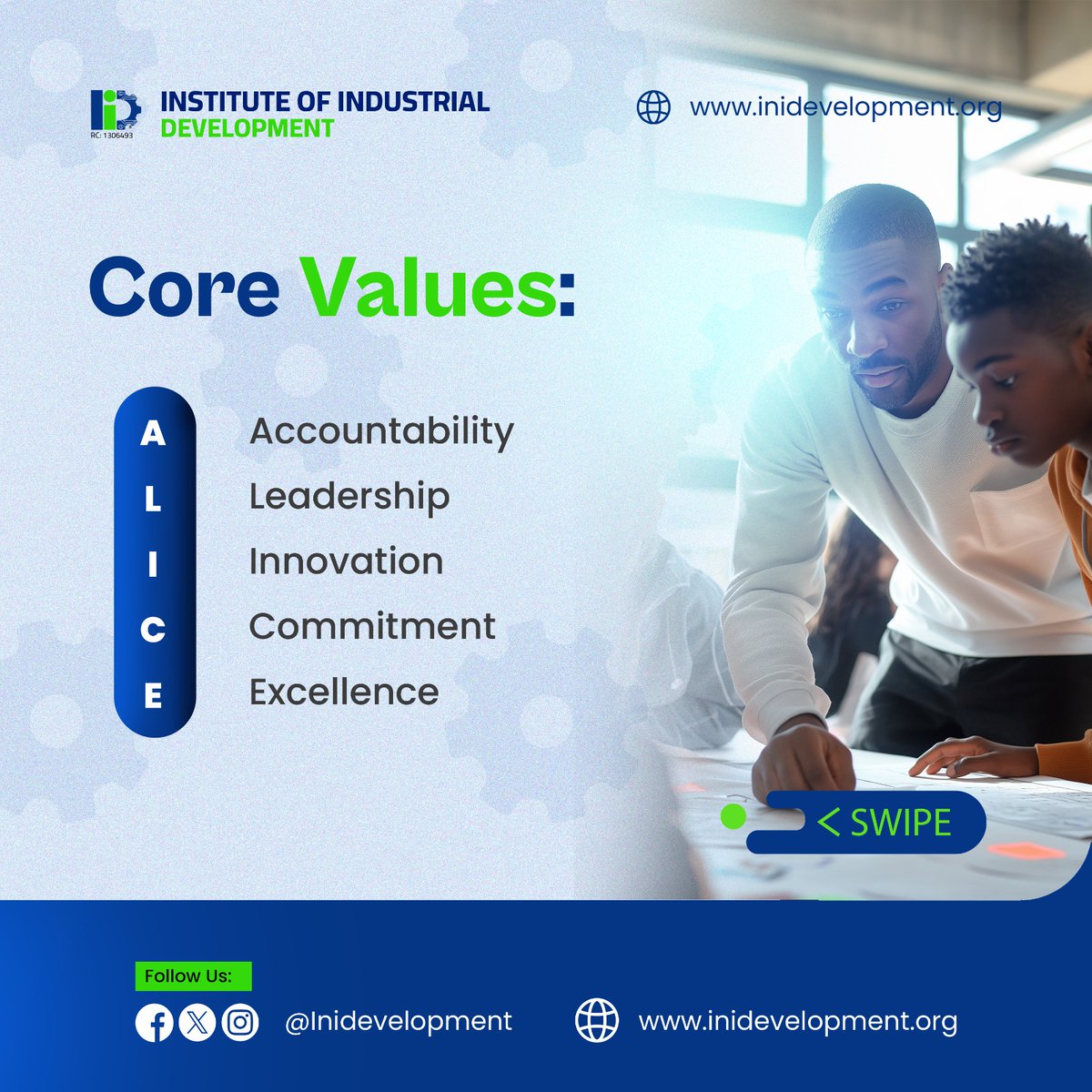 Inidevelopment's tweet photo. New mission.
New vision.
Stronger purpose for the necessary Impact.

#IID 
#BridgingEducationAndIndustry 
#Agenda2063 https://t.co/1WUTocnAQa