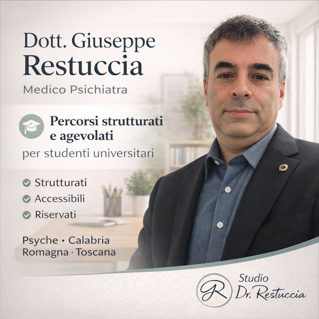 giusepperestuc2's tweet photo. 🎓 Percorso dedicato a studenti universitari

• Valutazione clinica
• Piano personalizzato
• Monitoraggio
• Continuità terapeutica
• Tutela della privacy https://t.co/wBTmQWIfWA