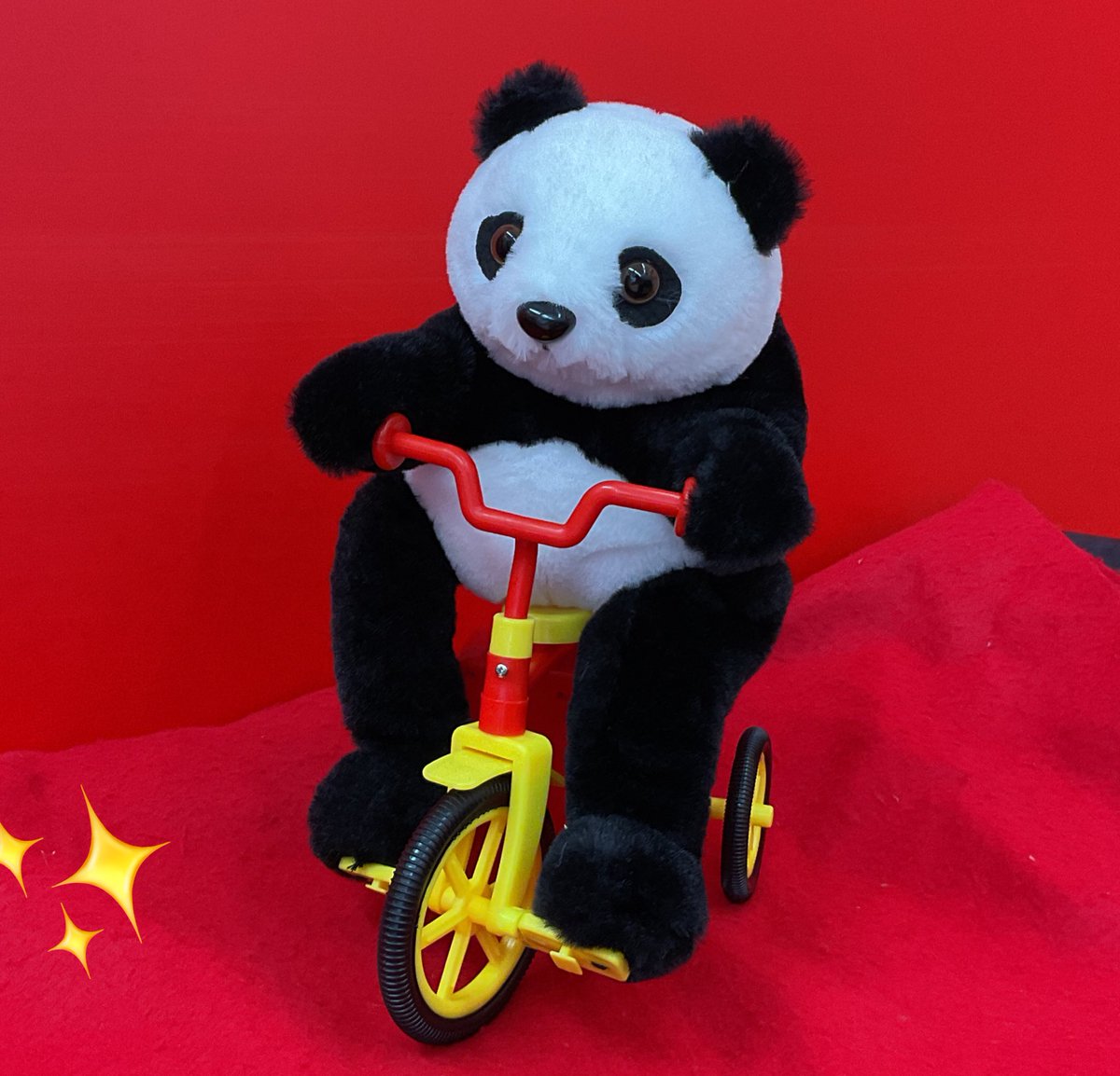 ゆかいな #チャリパンダ が愛らしく登場‼️ もちろんチャリを漕い