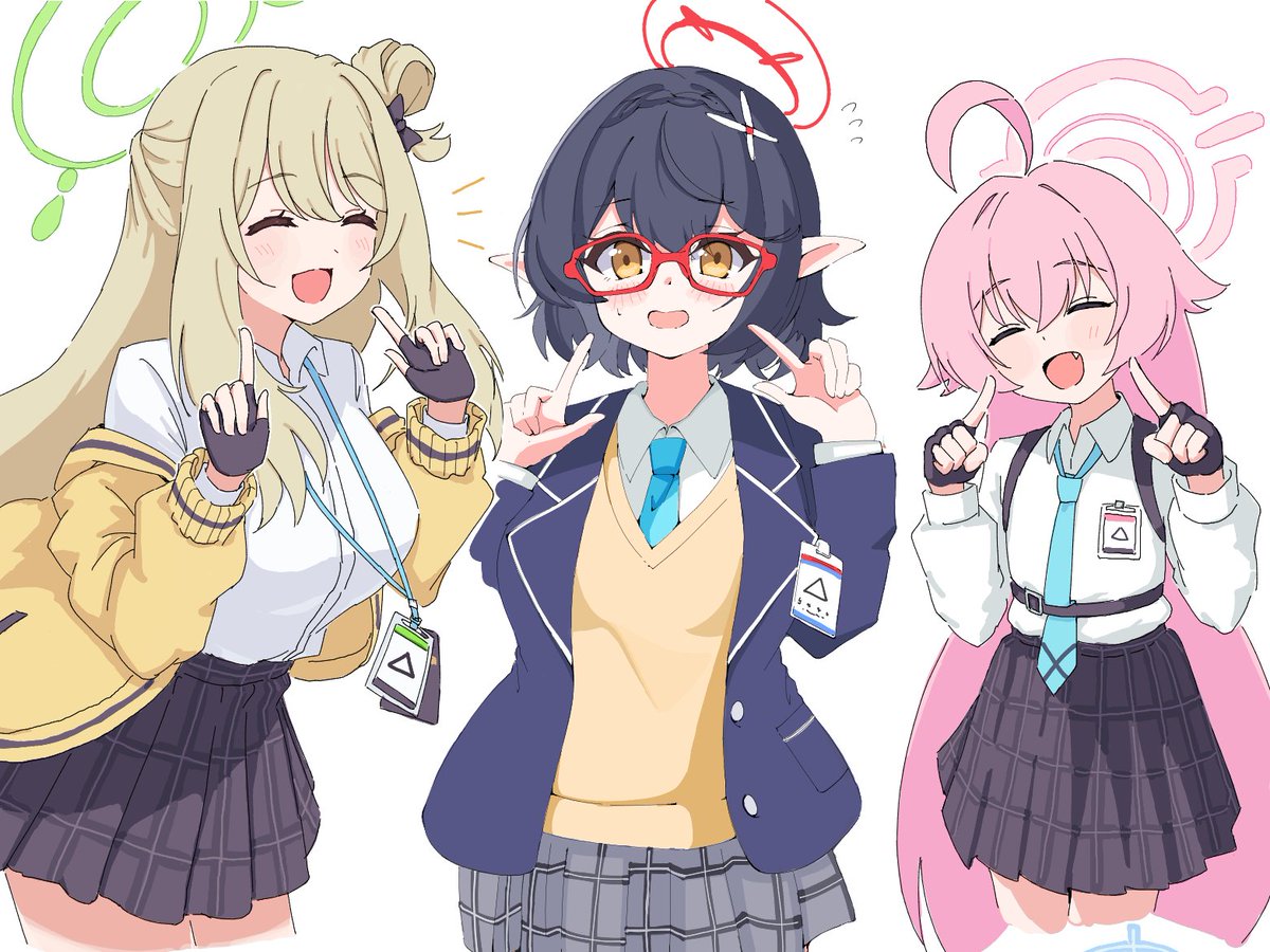ホシノ(ブルーアーカイブ) ,ノノミ(ブルーアーカイブ) 「ショッピングです～」|ぽんぽるのイラスト