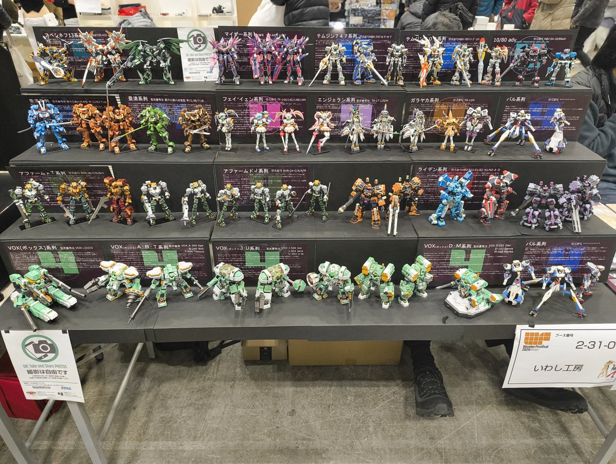 2026年夏ワンフェス、第4回バーチャロン島への参加希望ディーラー様の確認を進めております。

新たに、バーチャロン作品でワンフェスに参加を予定されているディーラー様の参加も可能です。御希望の方は本投稿へのレスかDMにて連絡をお願いします。

※↓画像はいわし工房さんのフォースVR勢揃い展示