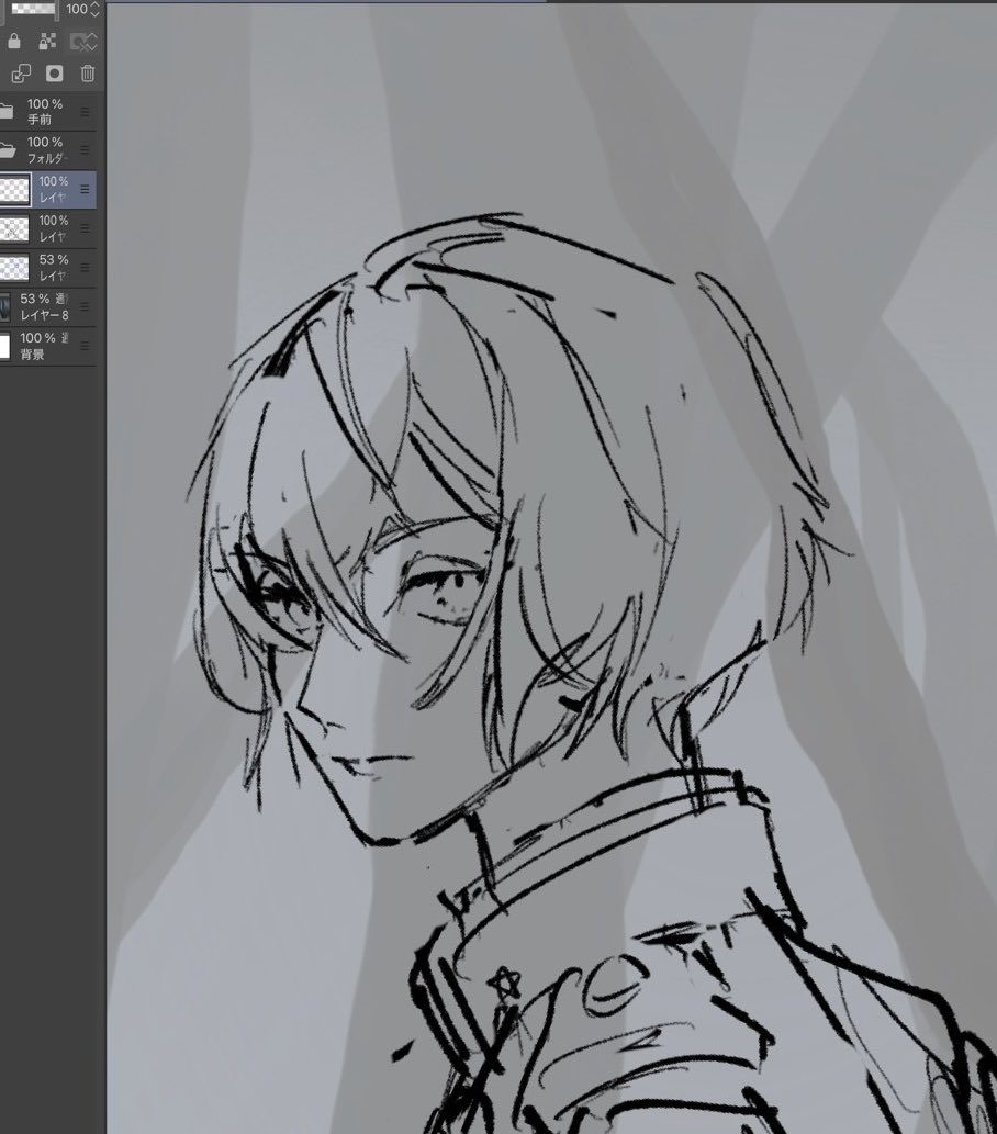 数年ぶりに髭ぴを描いてる気がする。