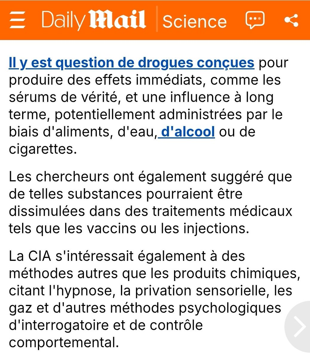 LES DIVULGATIONS SE MULTIPLIENT ! 🔥🔥
Pour montrer jusqu'à quel point les peuples sont contrôles par les monstres du deep state ! 
⬇️⬇️
Un document de la CIA récemment publié révèle un plan glaçant visant à manipuler les esprits par le biais d'expériences secrètes