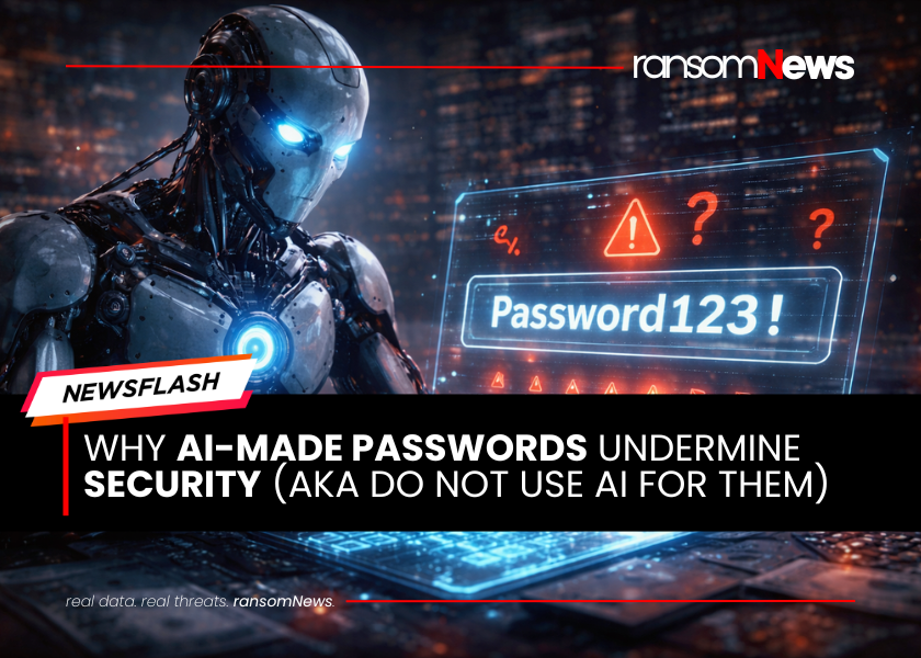 ransomnews's tweet image. ⚠️ Don’t use AI to generate passwords

Security experts warn against relying on AI #chatbots for #password generation, as predictable patterns, reused outputs, and data exposure risks can weaken entropy compared to dedicated password managers.

#ransomNews #PasswordSecurity