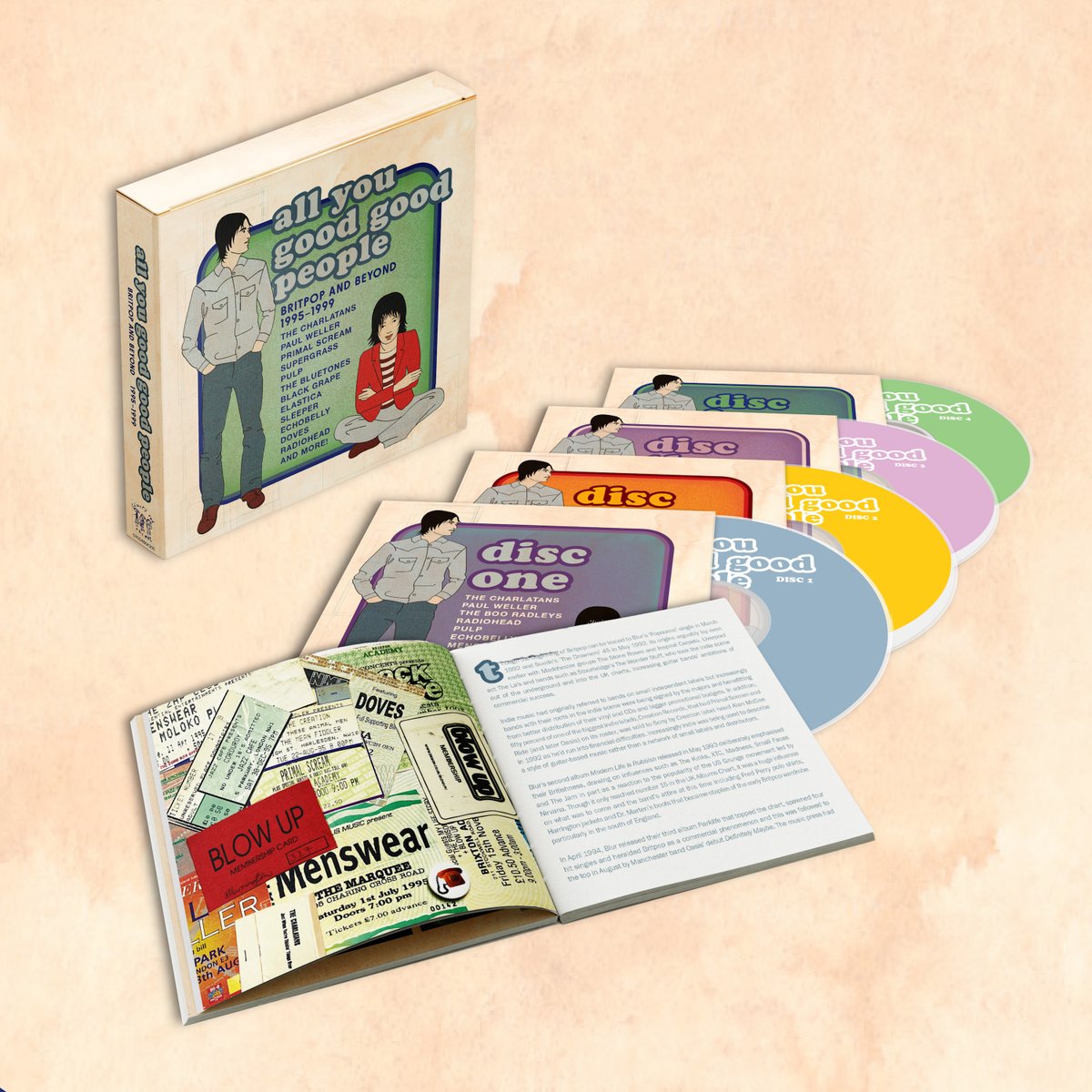 CherryRedGroup's tweet photo. 🎸 All You Good People – Britpop &amp; Beyond 1995–1999 (4CD). 

83 tracks tracing indie from the height of Britpop through to the post-Britpop era. 

Hits, rarities and hidden gems from a defining era 🇬🇧👉 https://t.co/qA2MsI0VaI https://t.co/PrG5DUhh9e