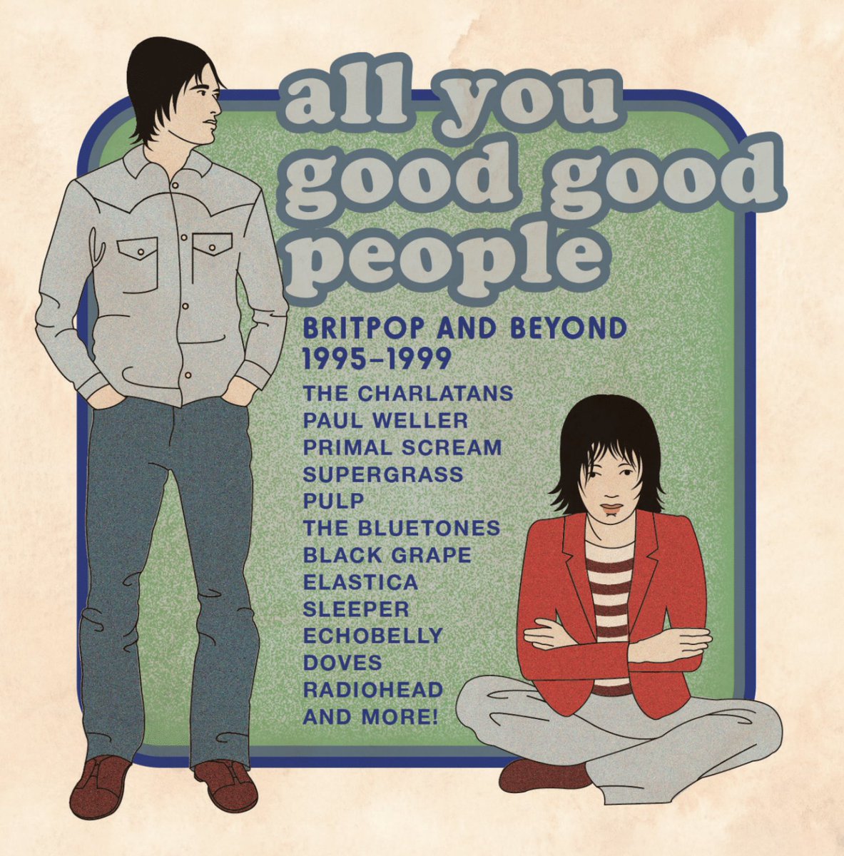 CherryRedGroup's tweet photo. 🎸 All You Good People – Britpop &amp; Beyond 1995–1999 (4CD). 

83 tracks tracing indie from the height of Britpop through to the post-Britpop era. 

Hits, rarities and hidden gems from a defining era 🇬🇧👉 https://t.co/qA2MsI0VaI https://t.co/PrG5DUhh9e