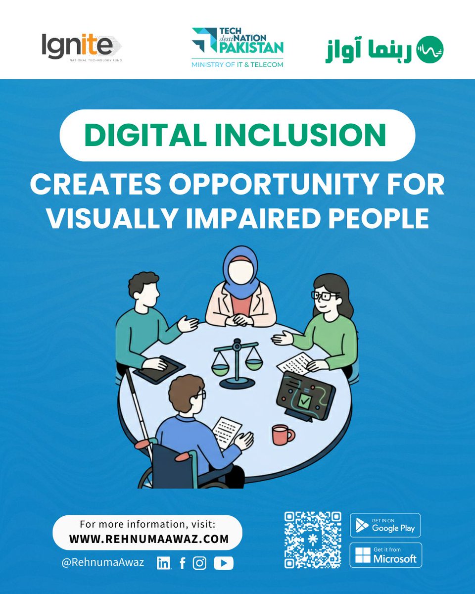 MoitOfficial's tweet image. The Ministry of IT and Telecommunication Pakistan supports differently-abled and visually impaired persons. @RehnumaAwaz  (رہنما آواز) supports inclusion by providing Urdu text to speech that works with screen readers. 👇

#differentlyabled #visuallyimpaired #screenreaders