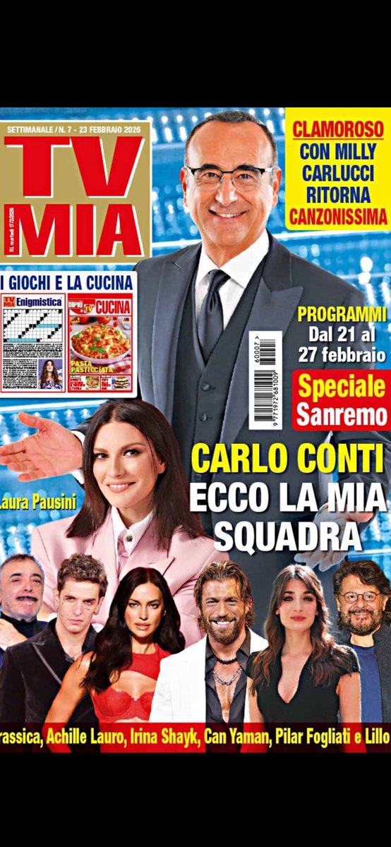 San Remo bu gece İtalya devlet televizyonu RAI 1 de.Unutmayın Can Yaman da açılış akşamı sunucu olarak burada.Şimdiye dek hiçbir sanatçımıza nasip olmamış çok önemli bir görev. 20.30 da ekran başına .Can’ı  alkışlayacağız 👍🇮🇹🇹🇷