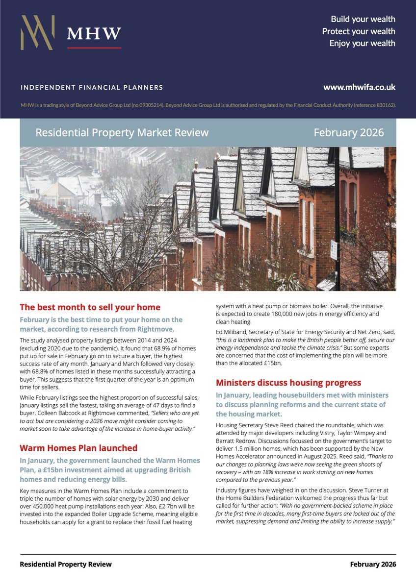 beyondadvicegrp's tweet photo. Our latest monthly Residential Property Review is out. Download it along with other newsletters here.

https://t.co/NMzzQ2GhXq

If any of the content resonates with you, get in touch for a free review of your circumstances.

#residentialproperty #financialadviser #mortgagebroker https://t.co/ah0qaiJLxS