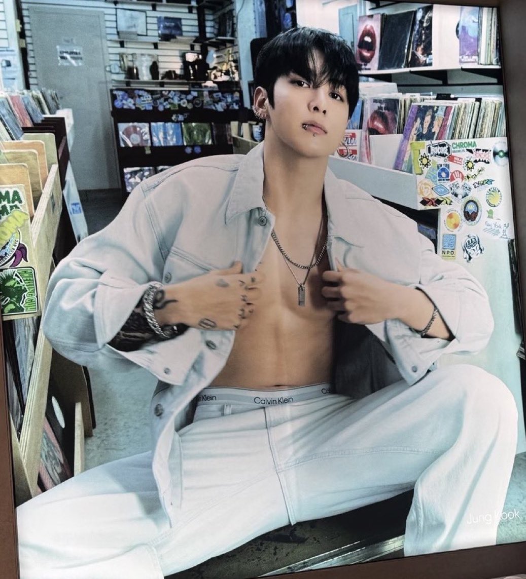 A new Jungkook x Calvin klein poster spotted at a store!