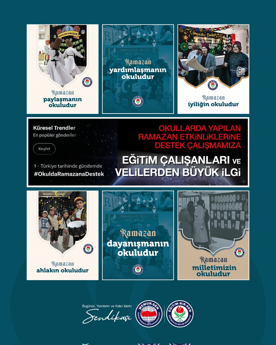 OKULLARDA YAPILAN RAMAZAN ETKİNLİKLERİNE DESTEK ÇALIŞMAMIZA EĞİTİM ÇALIŞANLARI VE VELİLERDEN BÜYÜK İLGİ

İdeolojik türdeş yapıların bildirilerine karşı başlattığımız sosyal medya çalışmasına eğitim çalışanları ve veliler büyük destek verdi.

Okullarımızdaki Ramazan etkinliklerini