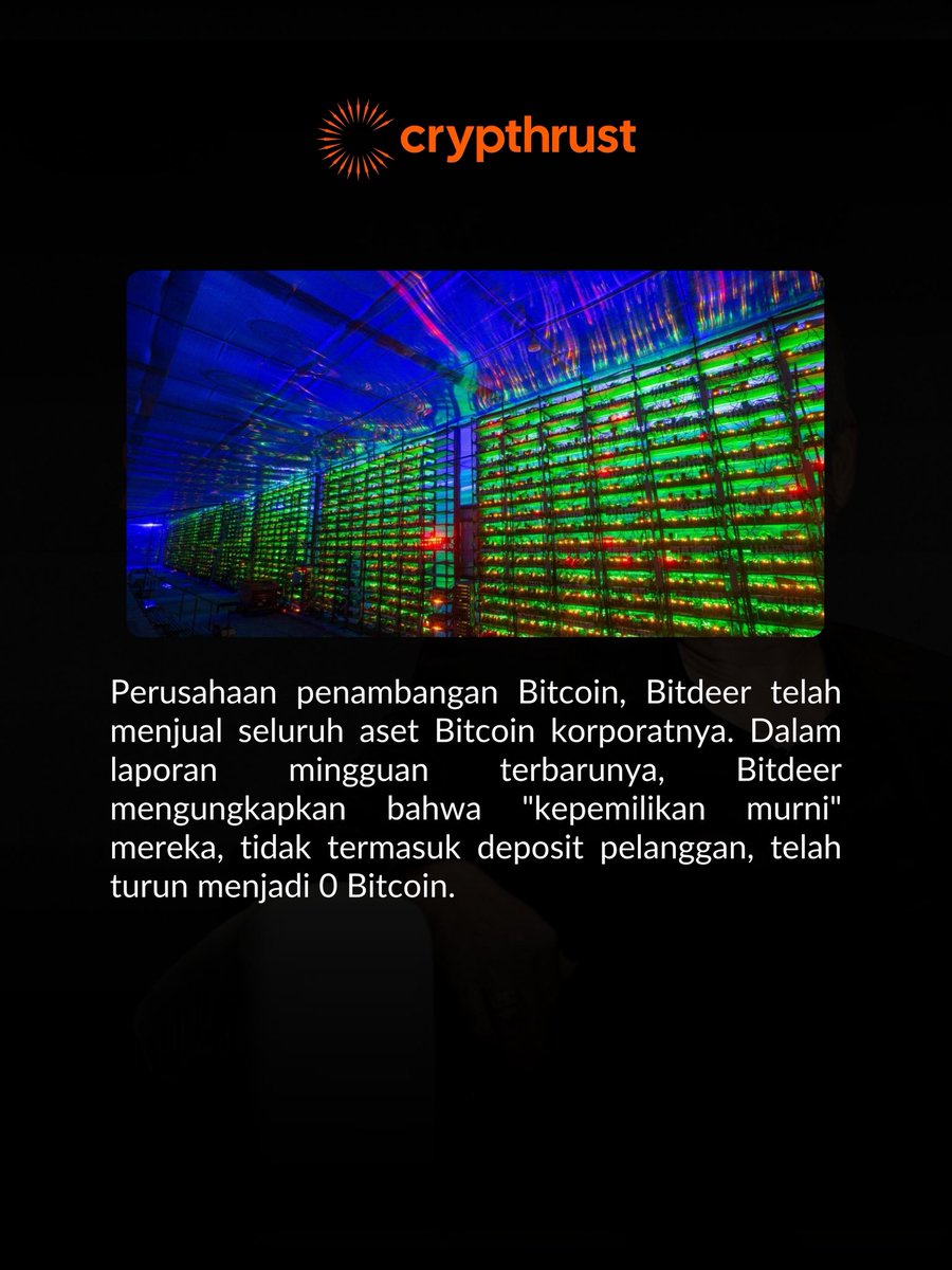crypthrust's tweet photo. Yang nambang Bitcoin aja sampe jual semua gimana ini der? 😵‍💫

#Crypthrust #Bitcoin #Bitdeer https://t.co/OXacpCyK9A