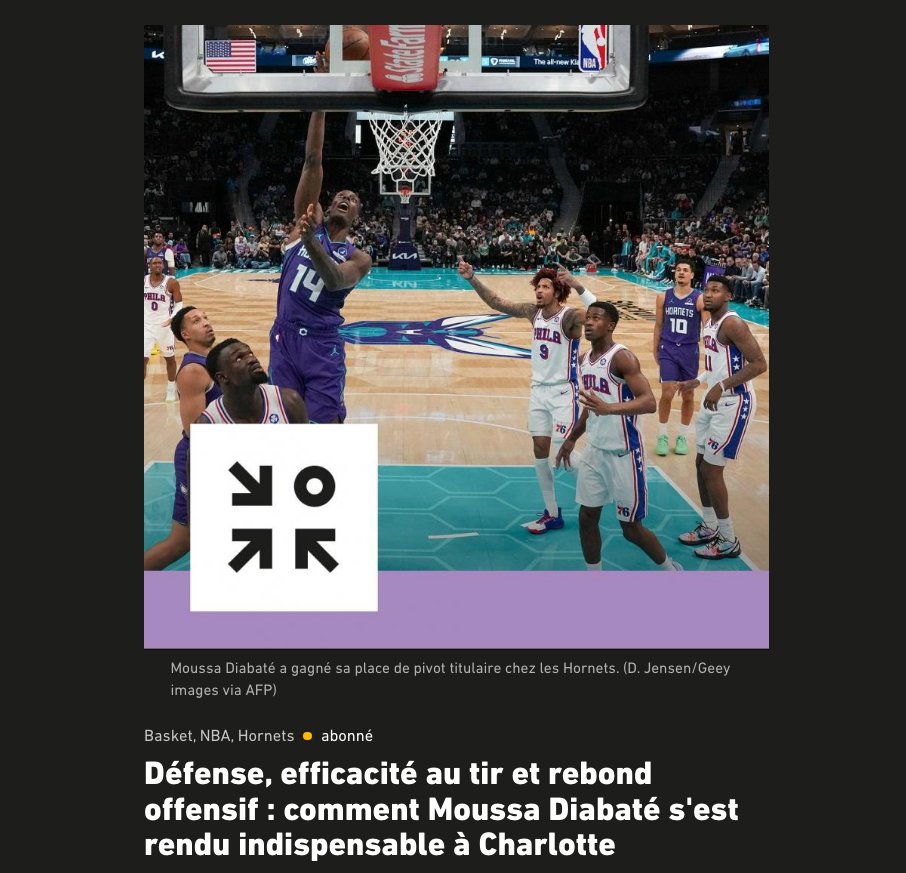 Décryptage sur <a href="/lequipe/">L'Équipe</a> pour parler du roi de la bataille des possessions... MOUSSA DIABATÉ !

De retour de suspension mardi lors du déplacement de Charlotte à Chicago, il a changé de dimension depuis son arrivée chez les Hornets.

Comment ? Réponse ici :
lequipe.fr/Basket/Article…