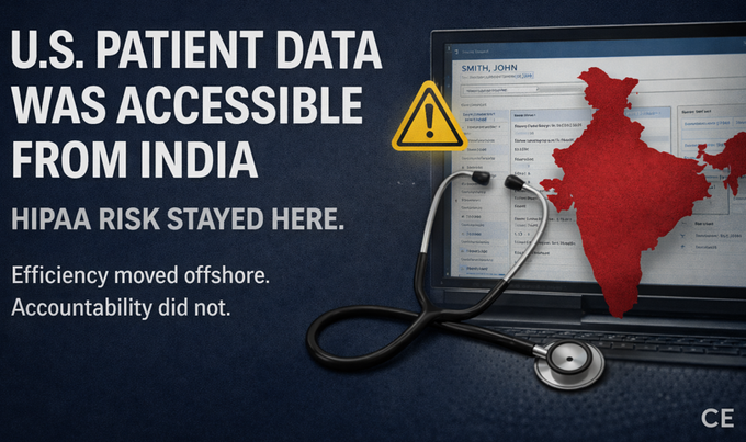 U.S. MEDICAID PATIENT RECORDS WERE ACCESSIBLE FROM INDIA

- Repeated Unauthorized Exposure of Real PHI/PII.

Gainwell Technologies - the largest Medicaid claims processor handling data for ~70 million Americans - allowed repeated unauthorized access to live U.S. patient records