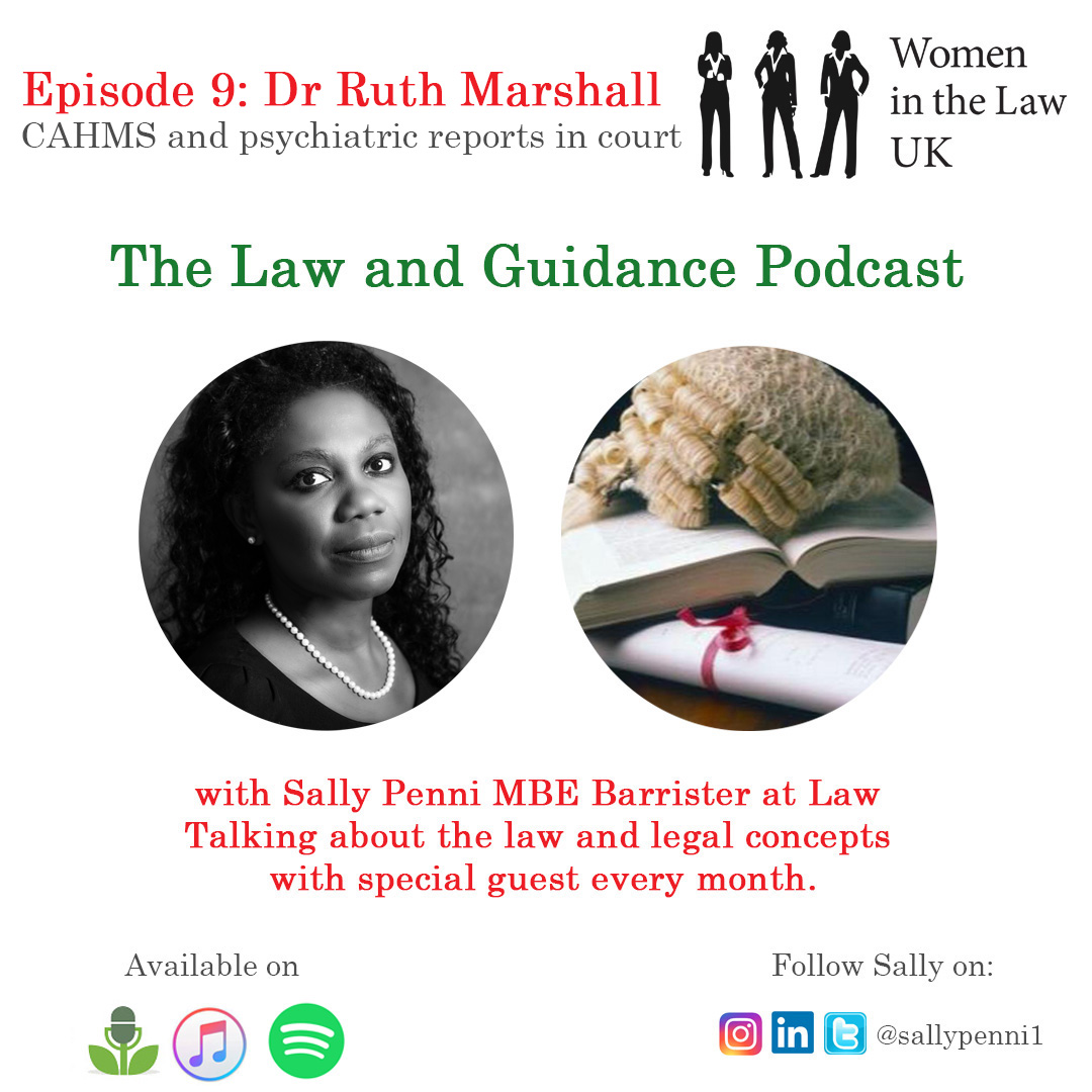 #Psychiatrist Dr Ruth Marshall regularly writes reports for #court and talks to <a href="/sallypenni1/">Dr.Sally Penni MBE🐝🐝 (She/Her)</a> about #mentalhealth in the #CriminalJusticeSystem, in her #LawandGuidance #podcast. Don't miss this insightful episode: ow.ly/7lVU30sSPas #fitnesstoplead #practiceoflaw #law