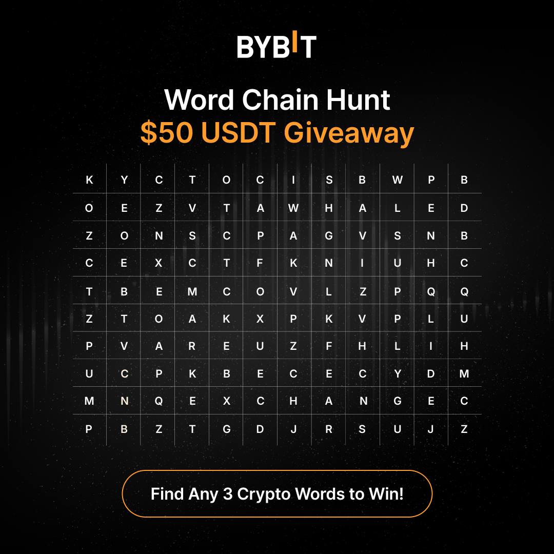🎉$50 USDT Giveaway 🎉
BYBIT Word Chain Hunt 
Think you’ve got sharp crypto eyes? 🔍

🧩 How to Enter:
➕ Follow <a href="/BybitSouthasia/">Bybit South Asia</a>
❤️ Like &amp; Repost 🔁 this Post
💬 Comment Your 3 Words &amp; 👥 Tag 2 friends

🏆 Random Winners will be selected from correct entries.
📅 Deadline: 28 Feb