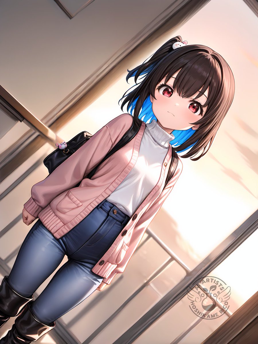 夕暮れの静かな時間。今日はどんな一日だった？ゆっくり話を聞かせてほしいな🌇
タップしてね！
#AIart 
#可愛いAIイラスト