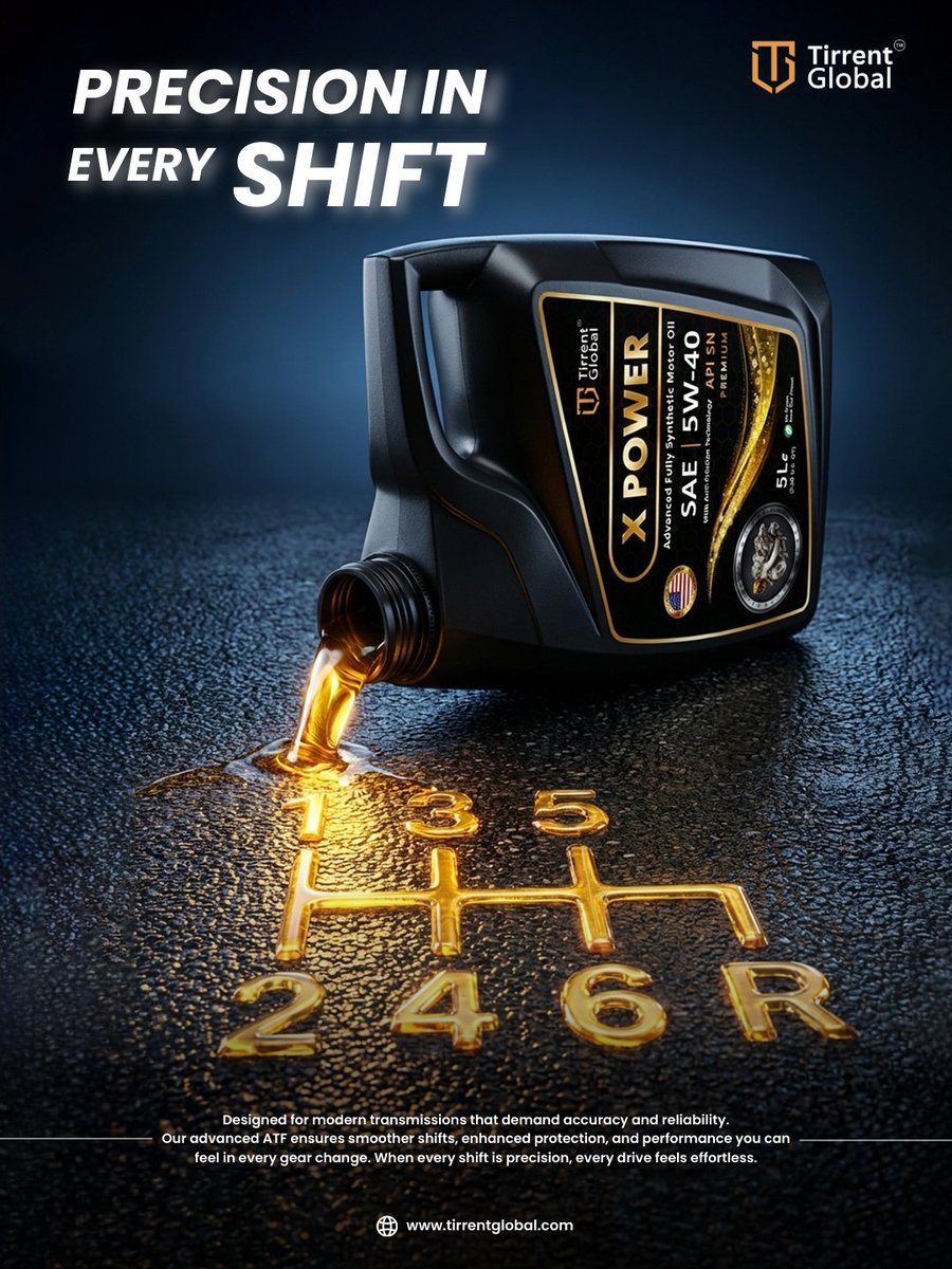tirrentglobal's tweet photo. Tirrent Global : Precision in Every Shift.
Unleash smoother performance, enhanced protection, and ultimate control with Tirrent Global X Power 15W-40.
Website: https://t.co/cyfYsVeMkt
#tirrentglobal #revupyourengine #xpower #engineoil #fullysynthetic #performancedrive #carcare https://t.co/6WZ4dz7ALn