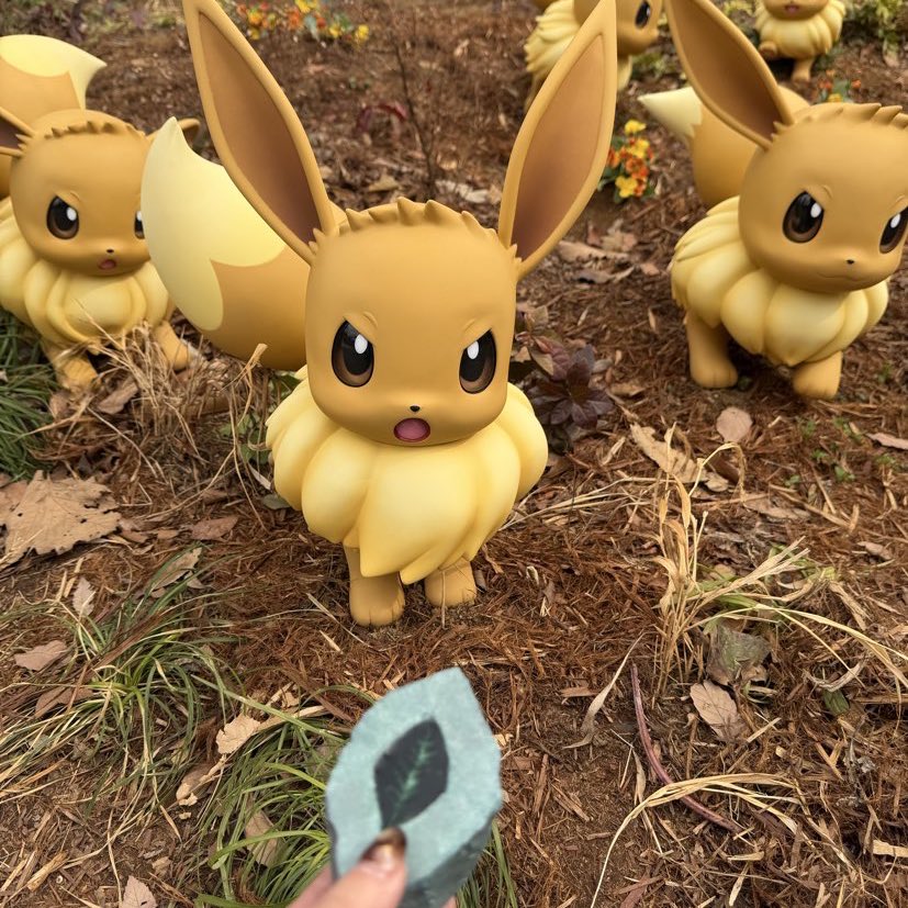 suo_pkm's tweet photo. 今日のポケパークﾊｲﾗｲﾄはイーブイにリーフの石与えながら写真撮ってた私を見て
「oh…！🫢 leaf stone…⁉︎HAHAHAHA!crazy‼︎wwwww」
って大はしゃぎしてた海外ニキ https://t.co/PLZ6XoZKEj