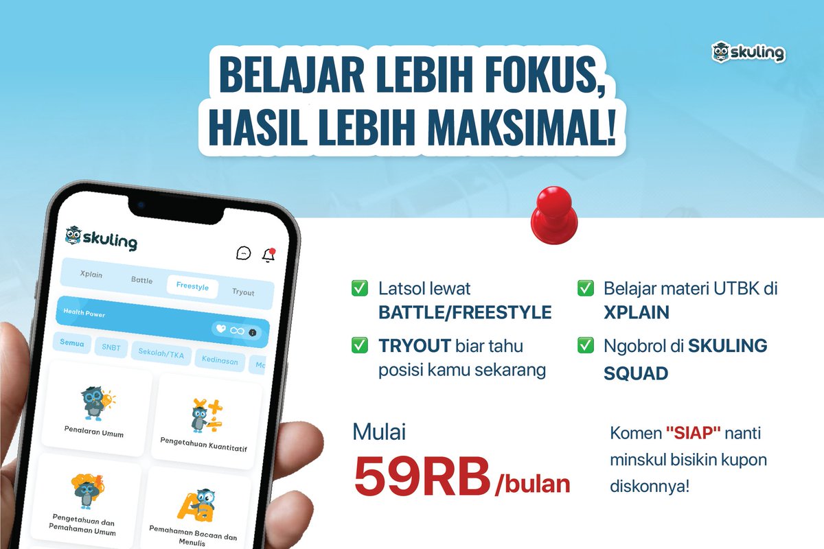 Skuling | Latsol & TO SNBT, TKA, Kedinasan tweet media