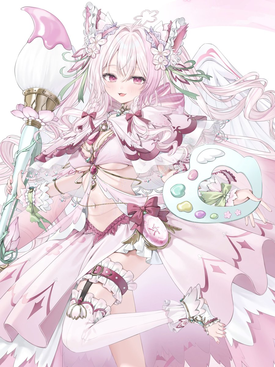 桜狐フェネさんの新衣装KVお写真撮らせていただきました🌸