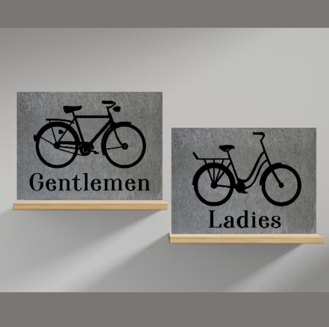 arlissbryant's tweet image. Bathroom Sign Mens And Womens Antique Bicycle Decor tuppu.net/8402b67b #WainfleetTradingPost #Shopify #BathroomSigns