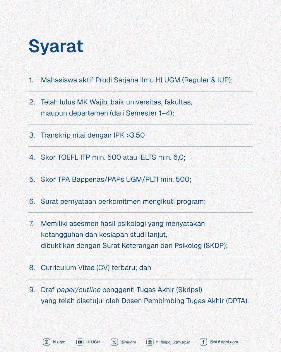 Departemen Ilmu Hubungan Internasional UGM tweet media