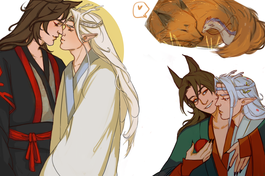 _Kotsa's tweet photo. "do you want an apple? 
#MDZS #wangxian #dragonji #foxxian https://t.co/LXr45Bmrgc