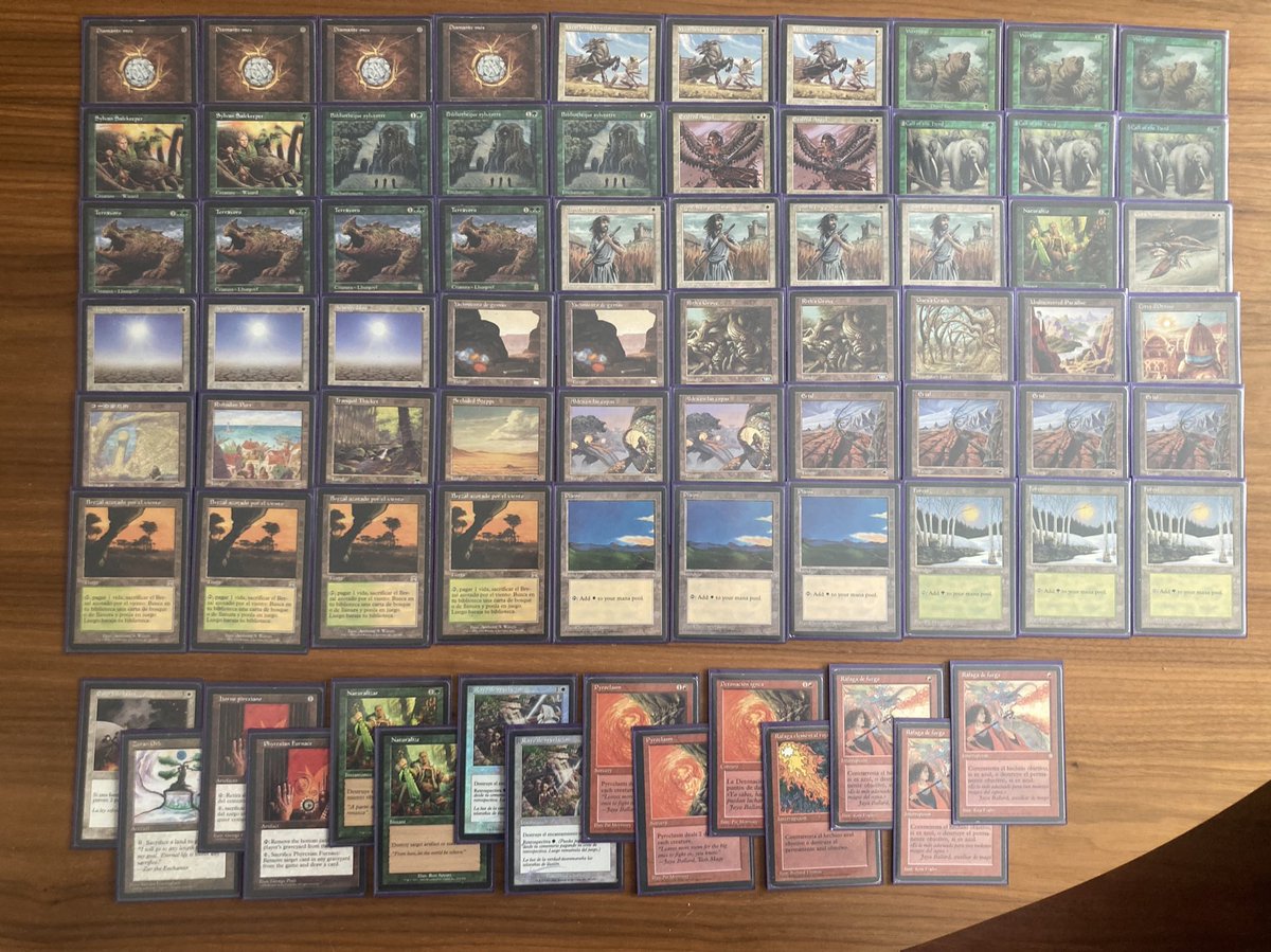 Este pasado sábado jugué la 2ª jornada de la liga de <a href="/PremodernRioja/">PremodernRioja</a>  con Terrageddon. Hice un 3-2 perdiendo la primera ronda contra Sligh y la última contra MonoR Ponza. Gane a Solution, BW control y MUD Wildfire (Kai Budde).  
Este es el deck que jugué: