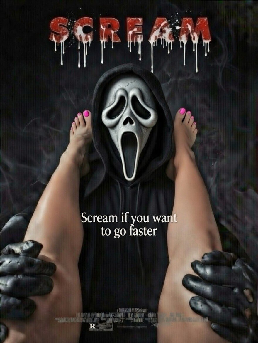 It’s not always someone you know…

#scream #feet #horror #parody #fun #toes