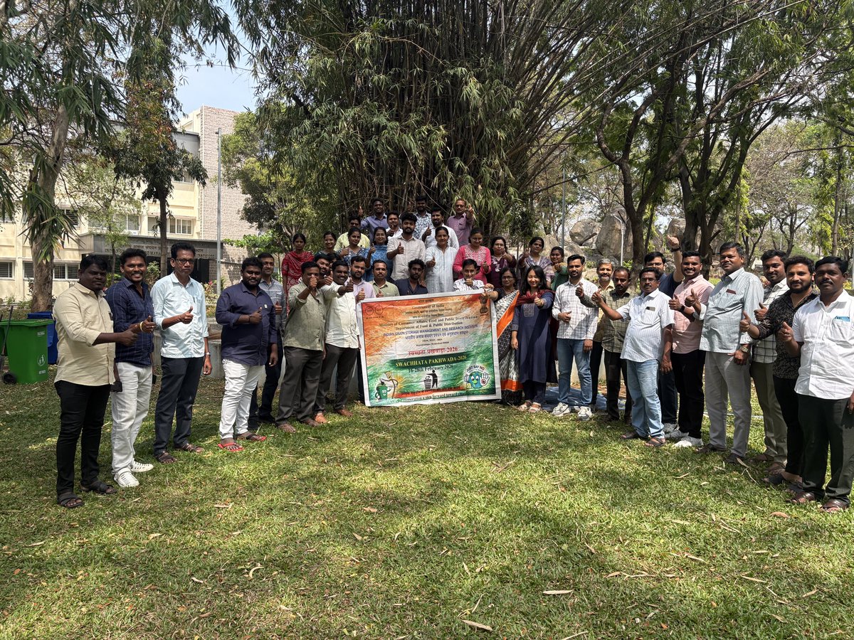 OfficerC1869's tweet photo. Day 7 of swachhata pakhwada 
Cleanliness drive at IGMRI FS Hyderabad.
#swachhatapakhwada2026
@igmrihapur  @fooddeptgoi https://t.co/jdF9p7kZf9
