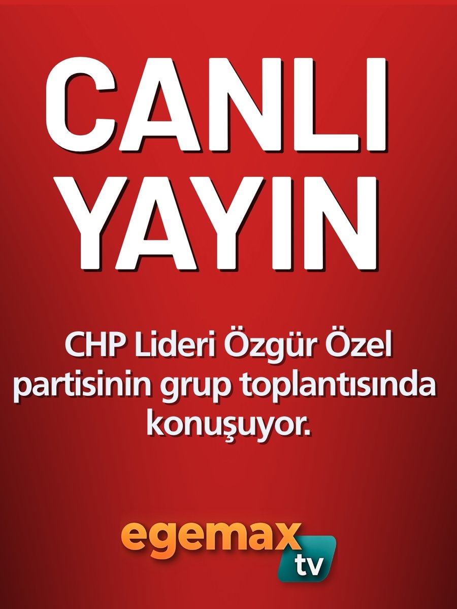 CHP Lideri Özgür Özel partisinin grup toplantısında konuşuyor.

CANLI YAYIN

youtube.com/live/LqE2JdXEZ…

Egemax TV izleyin, haberiniz olsun!

#chp #özgürözel