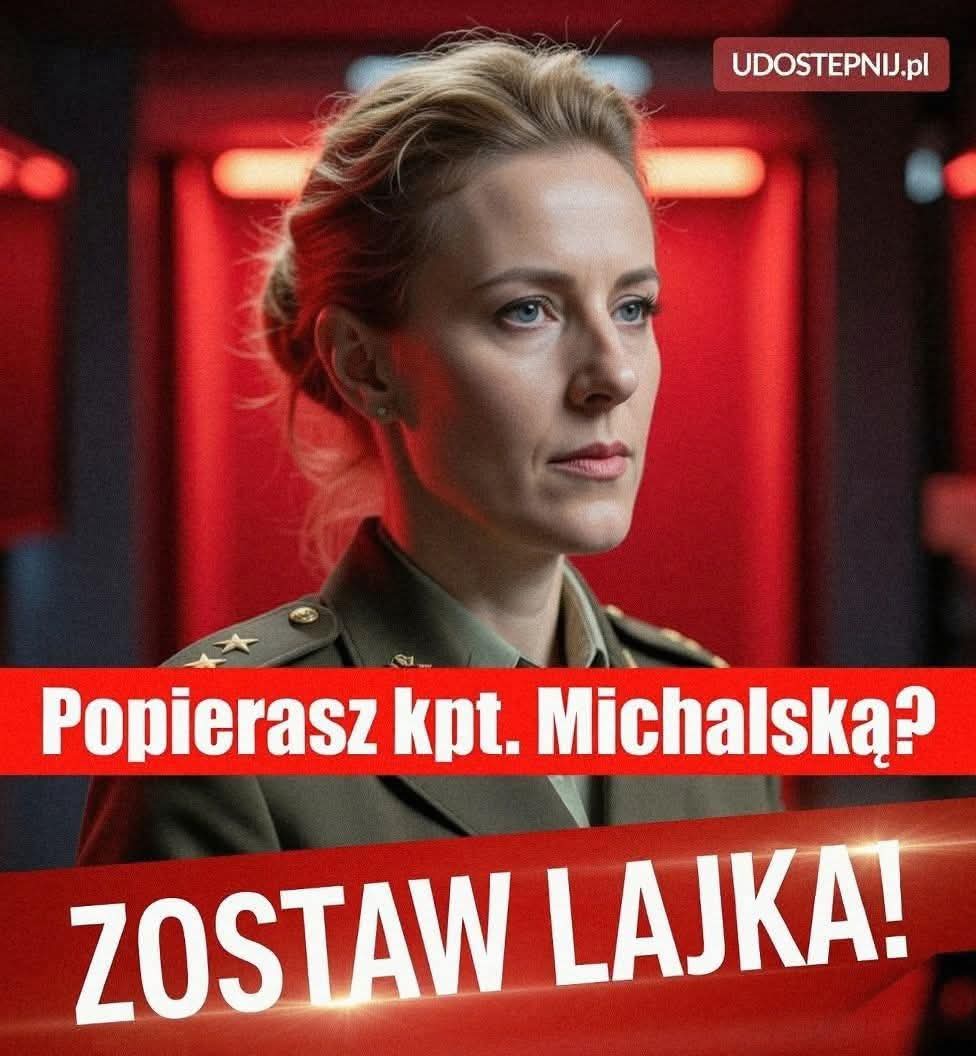 #EchoHistorii 
#PatriociDlaPolski 
#PociagPrawych 
#MuremZaKapitanMichalską
Pani Kapitan, jesteśmy z Panią! Wspierasz? Zostaw LIKE i skomentuj!
