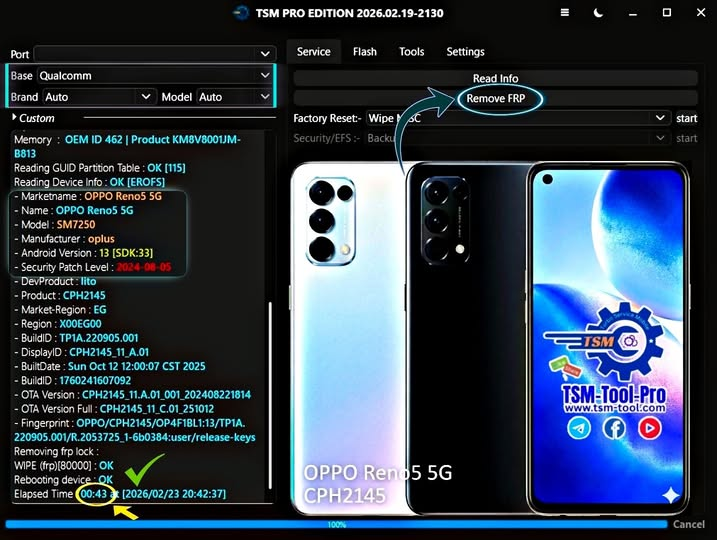 TSM Pro Edition V2026.02.19-2130

Tool Link: go.cyberslinks.com/r.php?id=cmFayb

* Added Unlock/Relock Bootloader MTK Devices Sv5/sv6
* Added Read Hardware Keys [JSON Format] MTK Devices Sv5/sv6

#TSMTool #UnlockTool #FRPTool #Androidrepair #MobileTool