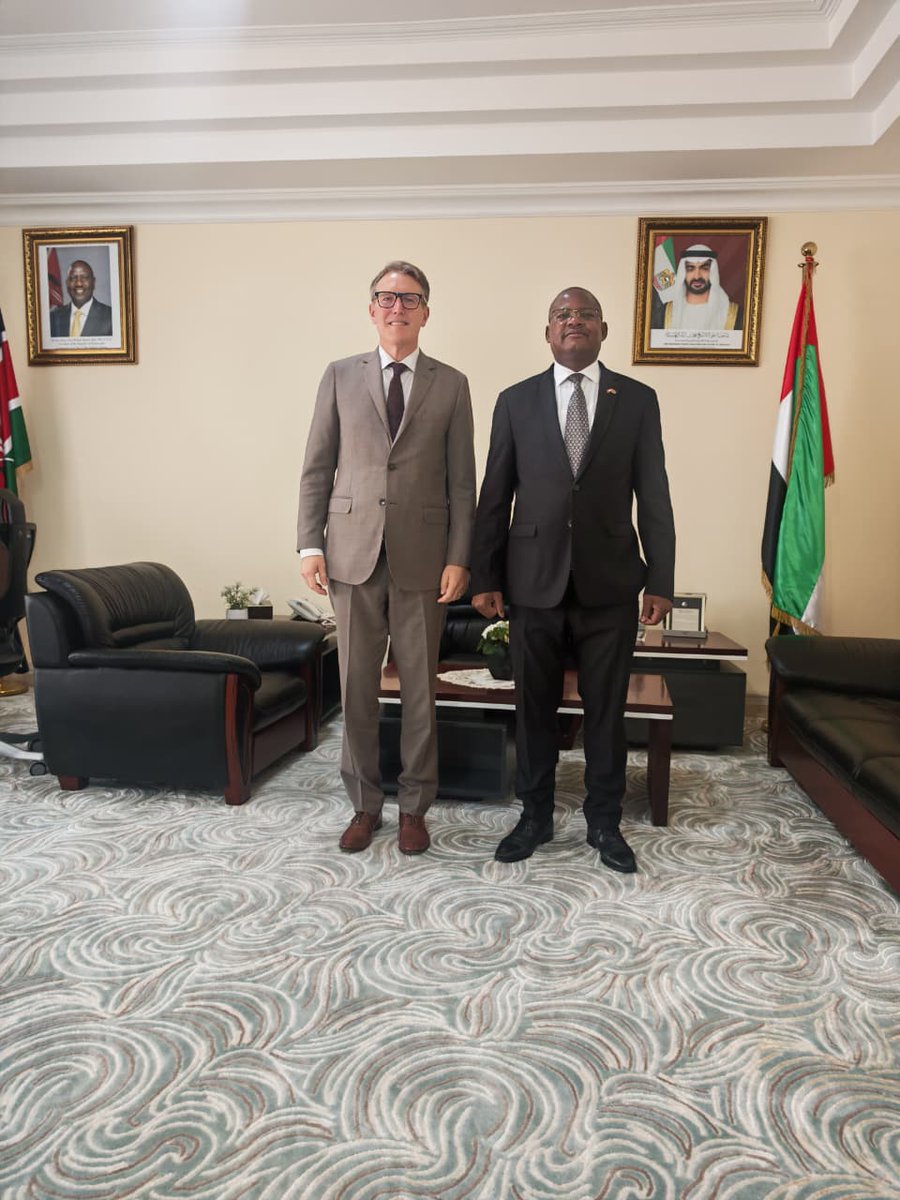 On 24 February 2026, H.E. Fredrik Floren, Ambassador of Sweden to the UAE, paid a courtesy call on Amb. Kenneth Nganga at the Chancery. The meeting reaffirmed the strong and longstanding ties between Kenya and Sweden, grounded in mutual respect, shared values, and close