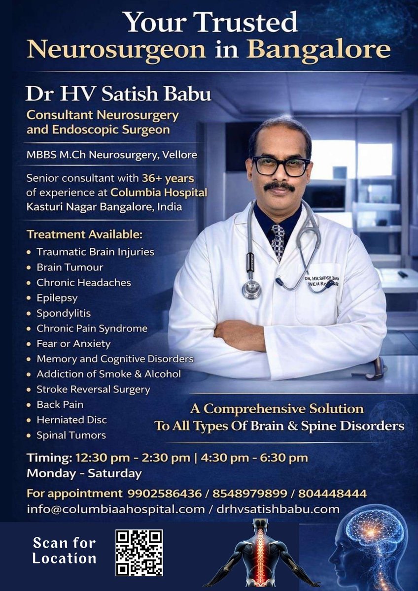 columbiaahosp's tweet image. 🧠 Neurosurgery Department at Columbiaa Hospital, Bangalore offers advanced brain &amp;amp; spine care with expert consultation and trusted treatment. 📞 9902586436 #BestHospital #Neurosurgery #HospitalNearMe