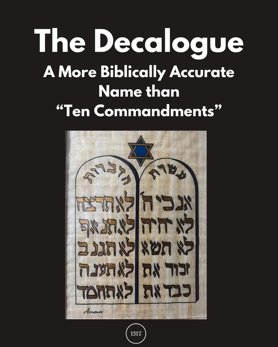 birdchadlouis's tweet photo. There are several ways Christians number the Ten Commandments, but I actually prefer the Jewish numbering system. Here’s why.

In Scripture, they are never called “the Ten Commandments.” That is a label we have attached to them. Instead, the Bible calls them the “Ten Words,” עֲשֶׂרֶת הַדְּבָרִים  in Exod. 34:28; Deut. 4:13; 10:4. Hebrew certainly has a word for commandments (mitzvot), yet when referring to these specifically, it uses the more general term “ten words.” Thus, “Decalogue” (literally “ten words”) is actually the more biblically accurate name.

In the Jewish numbering, nine of these “words” are, indeed, commands and prohibitions. But the first “word”—the one upon which all the other are based—is this: “I am the LORD your God, who brought you out of the land of Egypt, out of the house of slavery” (Exod. 20:2).

This opening word becomes the foundation for everything that follows. Before God says, “You shall do this” or “You shall not do that,” he first says: this is who I am, this is who you are, and this is what I have done for you.

There are three key elements here.

First, God reveals his identity. He is not a nameless power in the skies; he is Yahweh, the God who gives his name and makes himself known (Exod. 3:14–15).

Second, he declares the relationship: “your God.” He has claimed Israel as his own; they belong to him as his chosen people (Exod. 6:7).

Third, he reminds them of his saving action. He is the God who has shown his compassionate and merciful heart by liberating them from Egypt, rescuing them from slavery through his mighty acts (Exod. 12–14).

This same covenantal heart of God is displayed fully in Jesus Christ. In him, God again says, “I am your God.” He has claimed us as his own, liberated us from slavery to sin and death, and brought us into life as his people (Rom. 6:6–11; Col. 1:13–14).