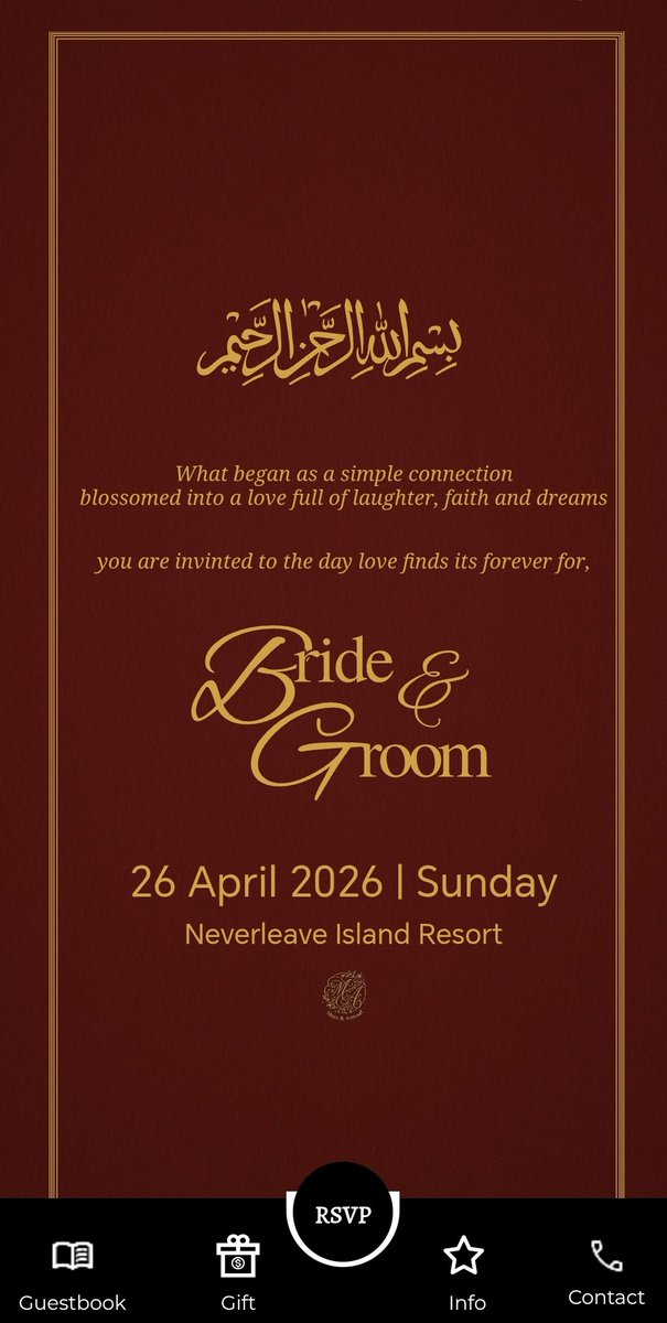 nor_ridzwan's tweet photo. 🚨 Planning your wedding? Let's make it easier with Vi-Up! 🚨
Say goodbye to paper invites and hello to hassle-free digital RSVP cards! 📱💍

Come and visit https://t.co/BRbVmSzJHl https://t.co/18V0xzobc5