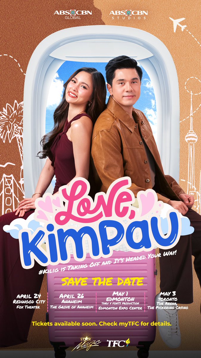 KimPaus in US &amp; Canada! Priority reservations are NOW OPEN for the following dates and venues for Love, KimPau ✨❤

Contact the following numbers for your reservation:
📍April 26 - Anaheim
Call Rio: 415-812-7575

📍May 1 - Edmonton
Call Vangie: 587-834-1820
