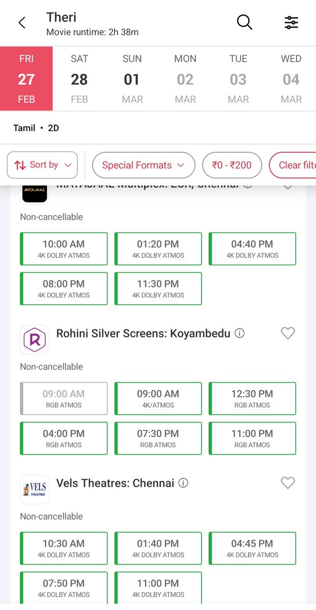 Last week Ghilli.
This week Theri 🔥

Bookings open in Chennai 💥
9AM show SOLD OUT at Rohini 🚀
Now waiting for Coimbatore theatre release

Will Theri recreate Ghilli magic on the big screen again? 👀🔥

#Theri #Ghilli #ThalapathyVijay #Chennai #Coimbatore #Kollywood #ReRelease