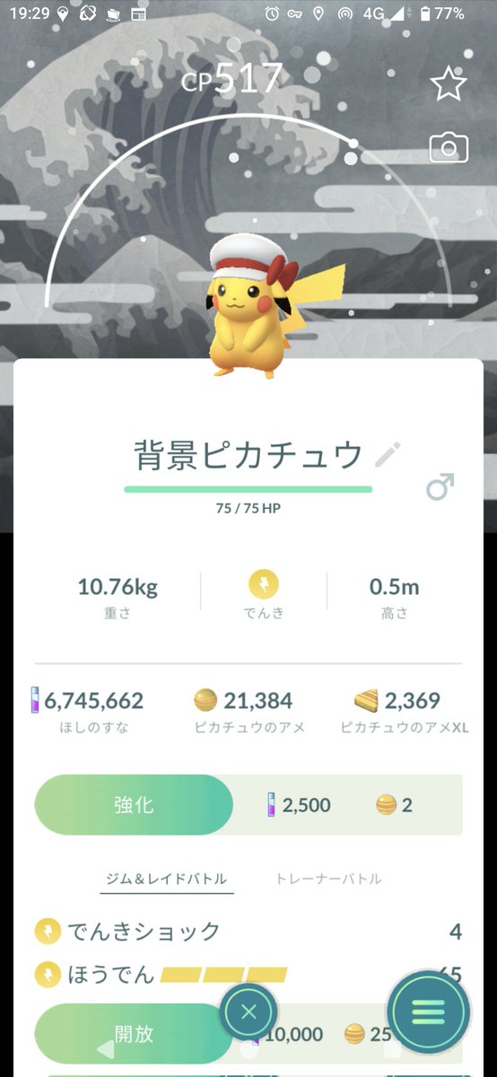 昨日は無料パスだけで３つのエンブレム揃ったから「良心的」なイベントだと思ってたら、今日は８戦してようやく。
…で、紋章と違って和風テイストなこの背景。原作知らないせいか、ありがたみ薄々なんですけど……

明日は雨らしいし、こんなのだったら 
外出する価値なし。

#ポケモンGO