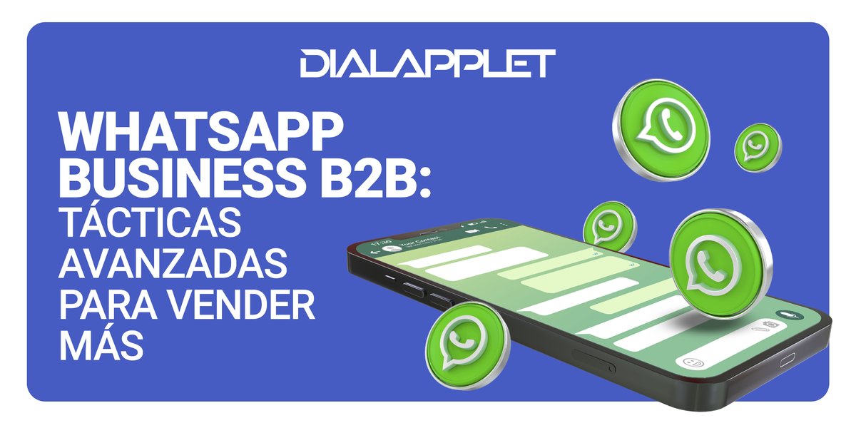 WhatsApp Business en B2B no es “solo chat”. 

Bien diseñado, genera demos:
⚡ automatización + 🎯 segmentación + 📊 KPIs (SLA, conversión, CSAT).

Más aquí: dialapplet.com/whatsapp-busin… 
Solicita una demo: dialapplet.com/solicita-demo/