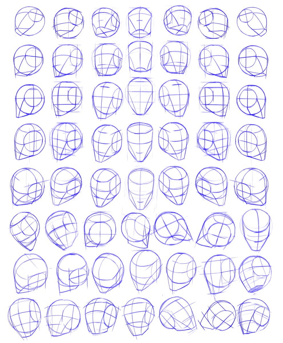 루미스로 두상 스터디~!
두상 공부하는데는 루미스만한게 없는듯 합니다 최고....