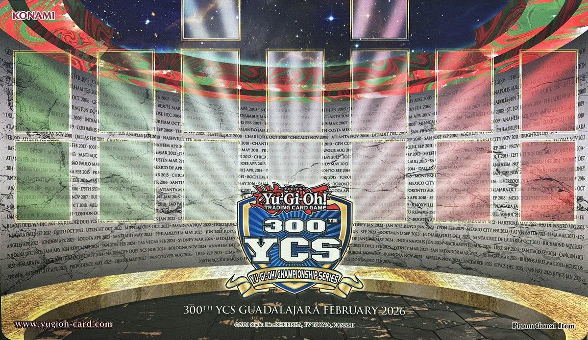 遊戯王 プレイマット②】 JUDGE 2026 赤 ￥20,000- YCS 300 緑 赤