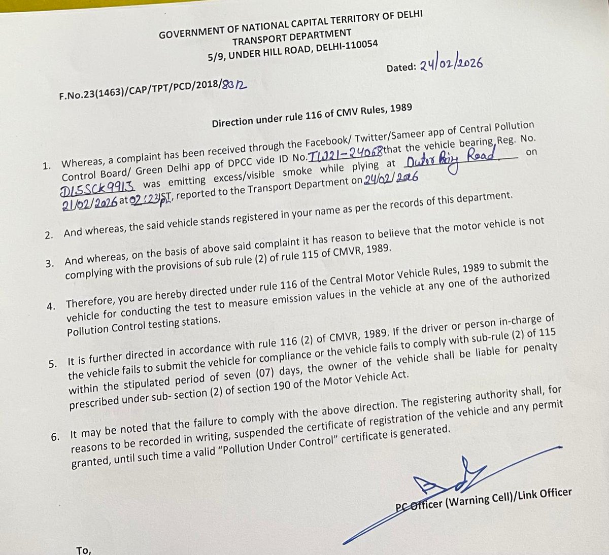 Transport Department PCD tweet media