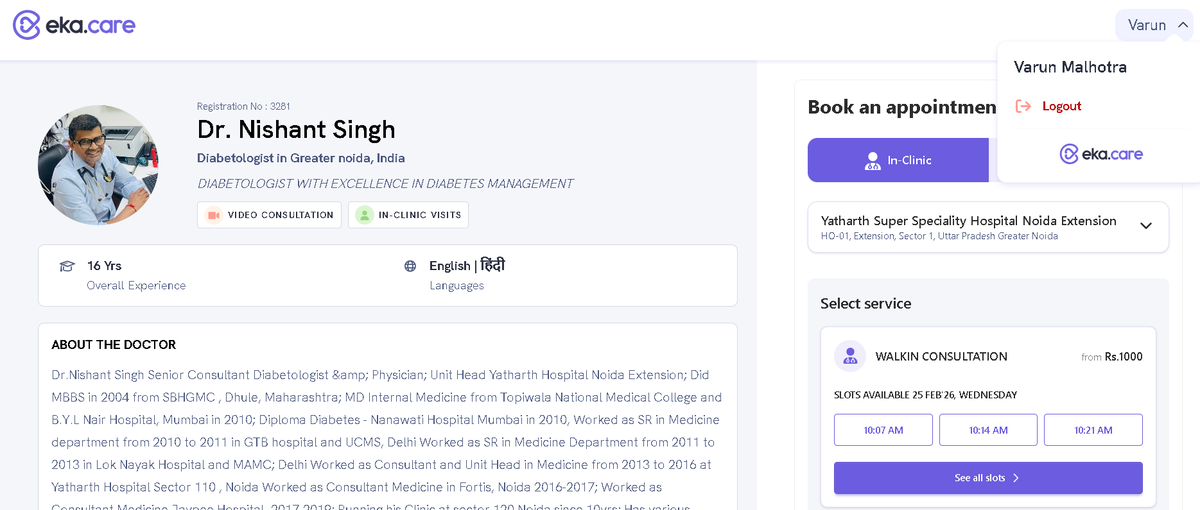 coolguyvarun01's tweet photo. @ekacareHQ Hey there, I have booked doctor's appointment through https://t.co/fCsF5AspVt, money got deducted but at timew of confirmation the app froze and then page cound't load, no confirmation has been sent and cannot see any option to see appointment history, kindly help. https://t.co/kZpyOhsfLt