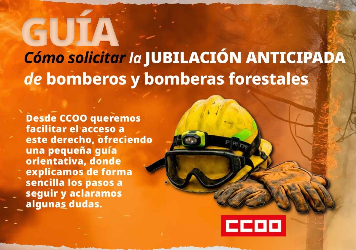 👩‍🚒👨‍🚒 ¿Eres bombero o bombera forestal? Ya puedes consultar esta guía con información sobre cómo solicitar la jubilación anticipada.

ℹ️ Infórmate sobre los pasos a seguir para solicitar la aplicación del coeficiente reductor en tu edad de jubilación

➡️ ccoo.es/noticia:750648
