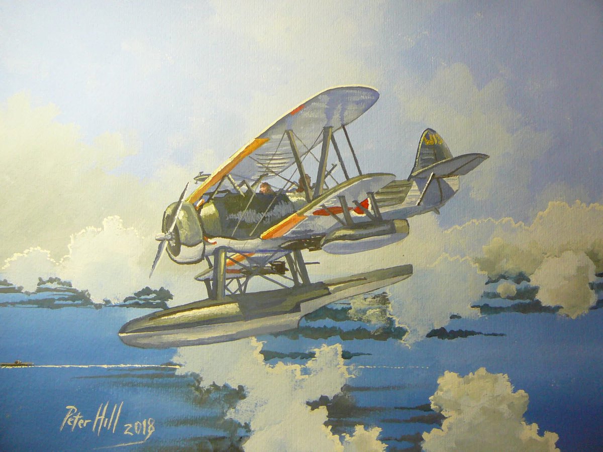 95式水偵のなんとも柔らかく味わい深い素敵な絵