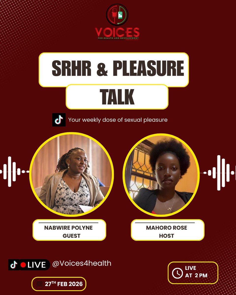 VoicesFHD's tweet photo. We’re LIVE this Friday at 2 PM!
Join us on TikTok for a conversation on integrating sexual pleasure into SRHR programming, featuring @polyneprilla and university students sharing their perspectives.
First of our weekly series. Link: https://t.co/aeg1umWCAR
#SRHR #PleasureTalk https://t.co/H6cWAaMwMi